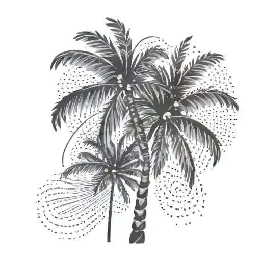 Fireworks As Palm Tree