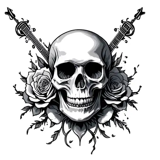 Music Skull Life And Death