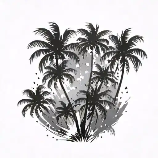 Palm Tree As Fireworks Shaped Like