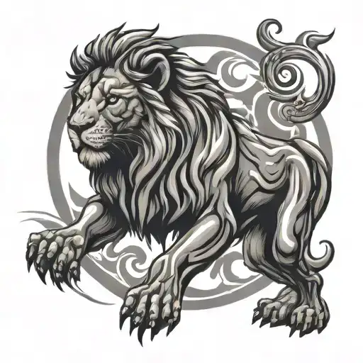 Leo Star Sign With Fire