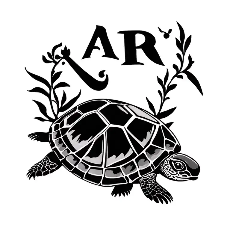 Ark Written In Sea Turtle