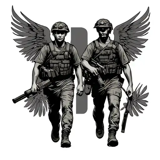 Usmc Father Son Walking 0331