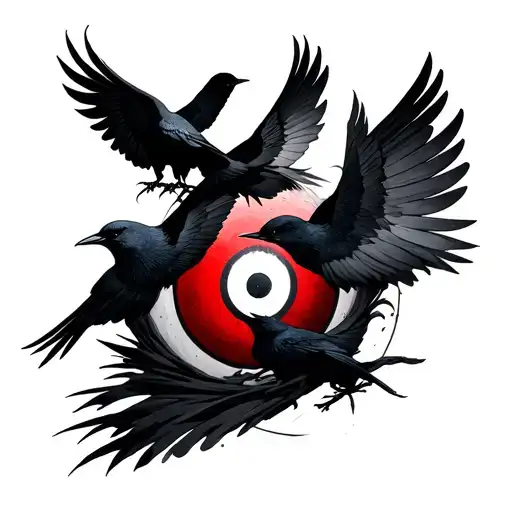 Sharingan Uchicha Itachi Uchiha With Crows