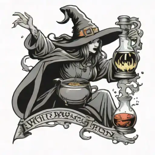 Witch Brewing Potions