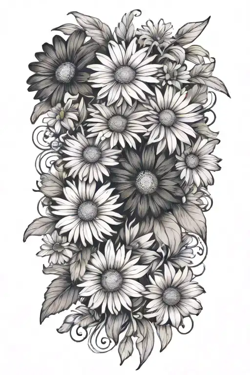 Daisies Flower Bouquet Full Wrapped