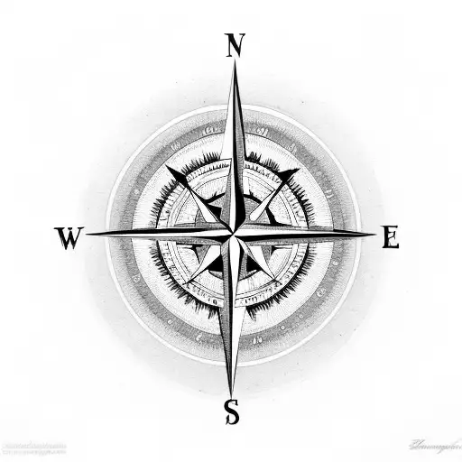 Compass With A Circle