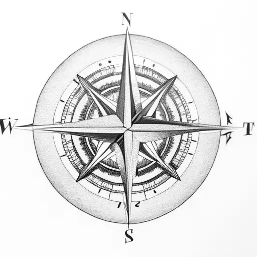 Compass With Empty Center