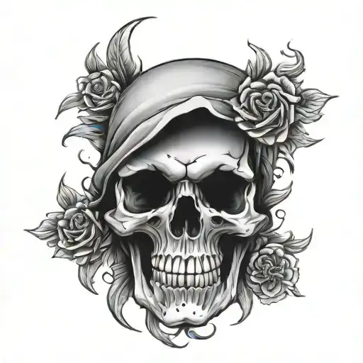 Skull And Cross Tattoo Design