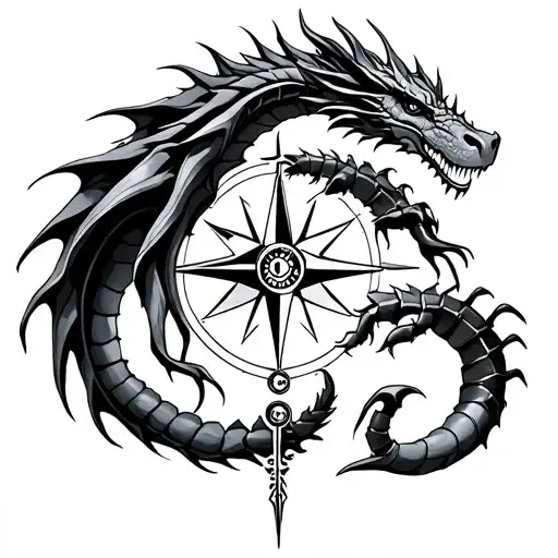 Dragon And Scorpion And Compass And Faith