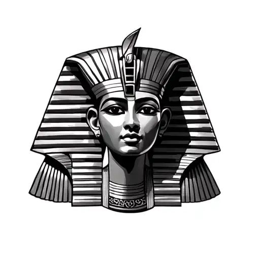 Egyptian Tatto With Arch And Nertiti