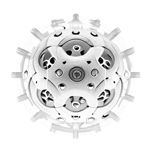 A Soccer Ball Made Up Of Mechanical Gears And Parts