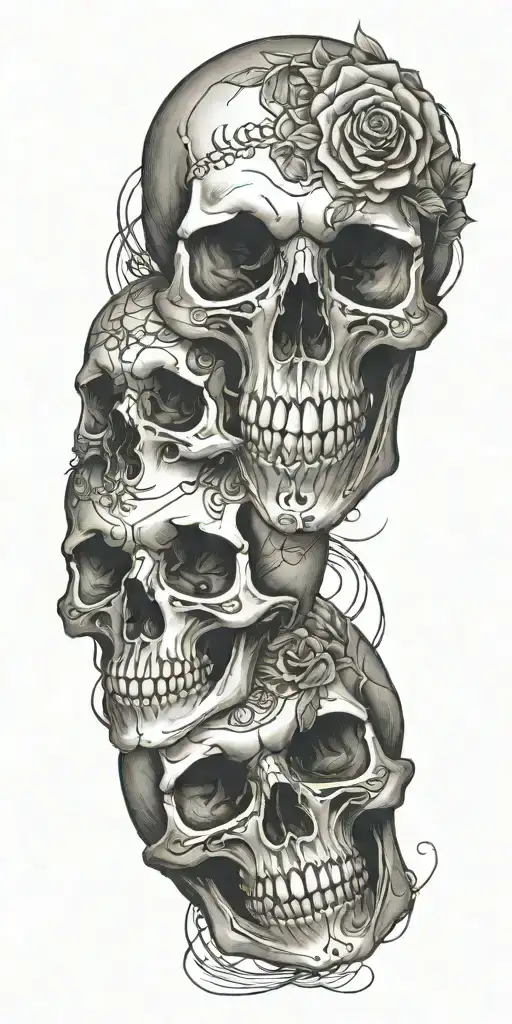 Skulls Soft Shading More Line Work