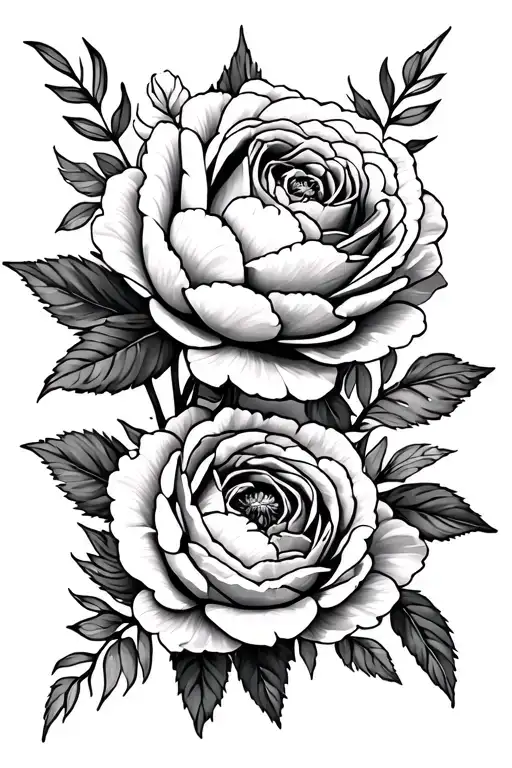 Floral Peonies And Roses