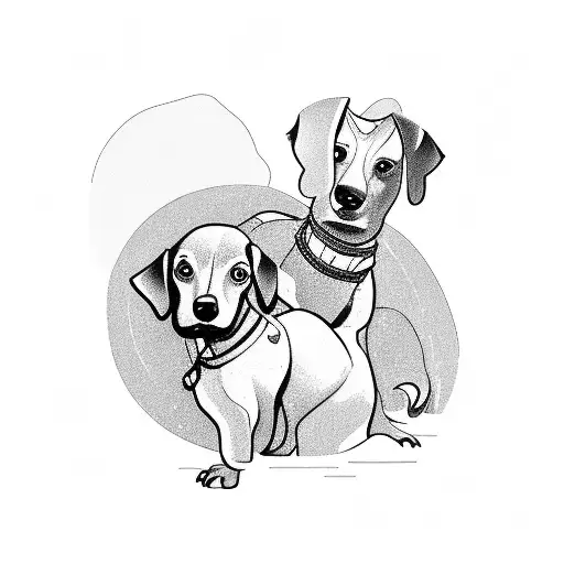 A Soldier Climbing A Mountain With A Dachshund By His Side