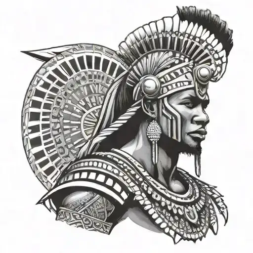 African Themed Warrior From West Africa