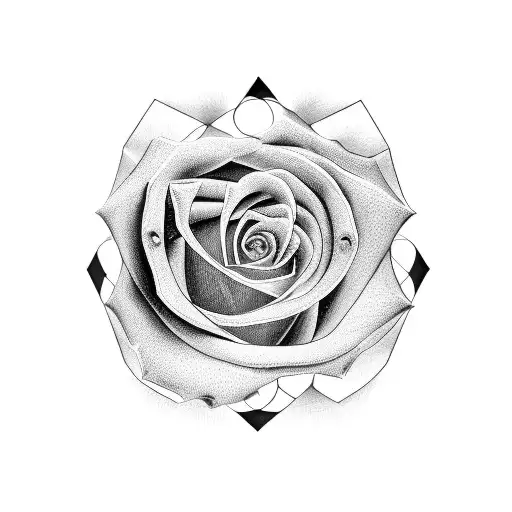 A Blackwork Tattoo Of A Mathematical Equation Incorporating The Number 140 And A Rose