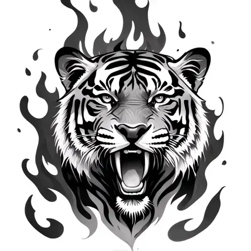 Tiger On Fire