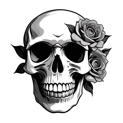 Tribal Skull Roses