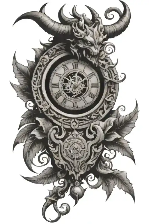 Tahitian Style Demon Clock