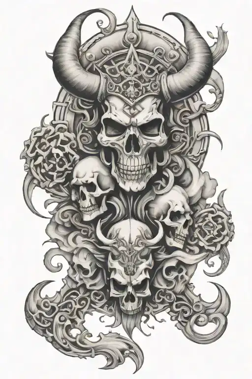 Coverup Clouds And Smoke Skulls With Capricorn Zodiac Signs