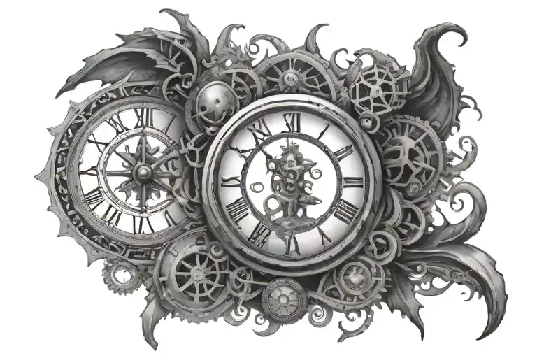 Clock Works Disassemble Roman Numeral Which Is Lost And A Demon And A Tahitian Style Can Fit In With
