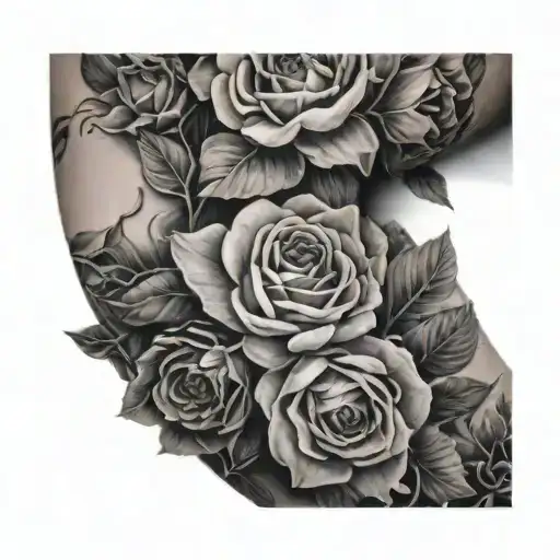 Floral Sleeve With Different Flowers