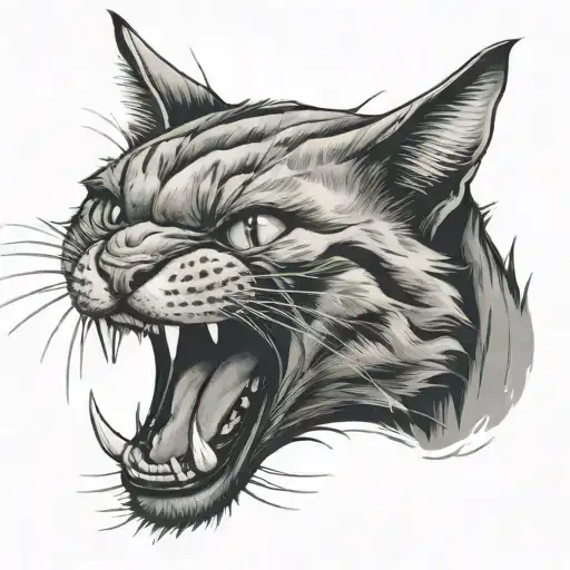 Agressif Cat Screaming