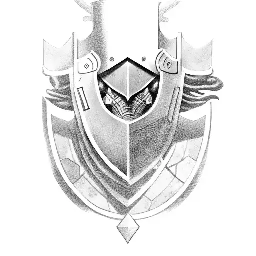 A Black And Grey Realistic Depiction Of A Knight Of Libra In Action