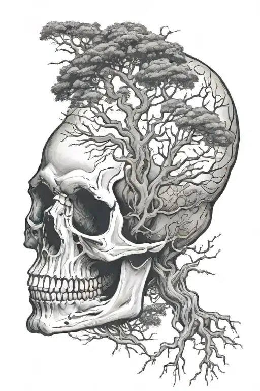 Tree Growing Out Of Skull
