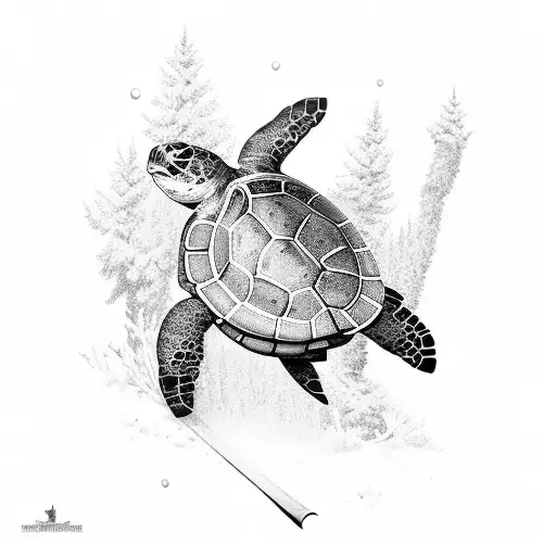 Skiing Turtle
