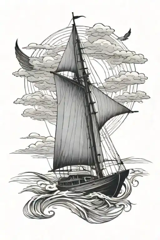 Wing Shaped Sail Boat