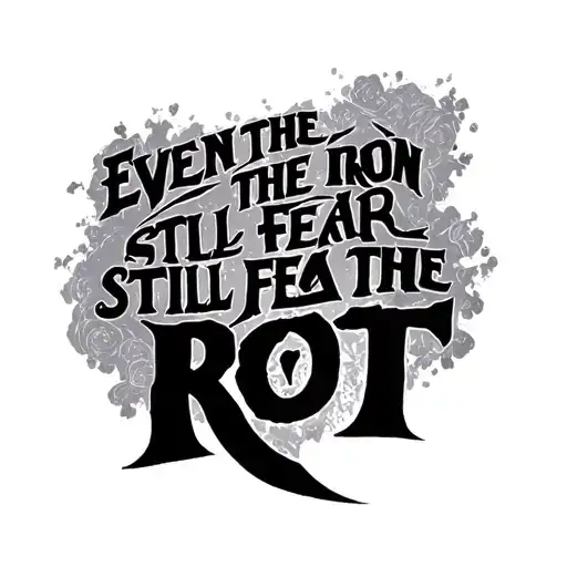 Quote Saying Even The Iron Still Fears The Rot