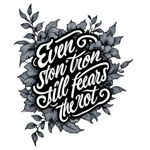 Quote Saying Even The Iron Still Fears The Rot