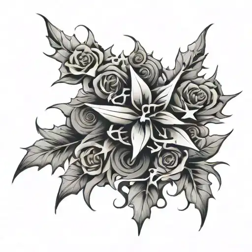 A Line Of Thorns In And S Shape