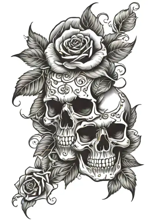 Skull And Roses And Diamonds