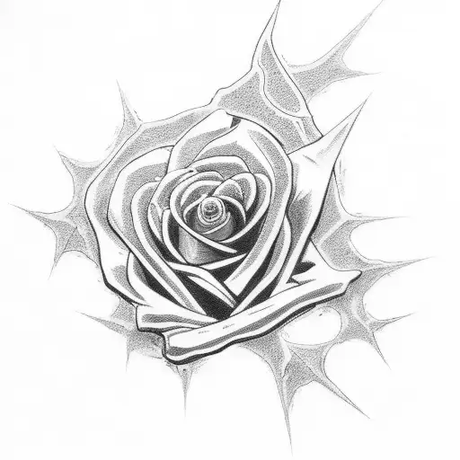 Metallica Skull Rose