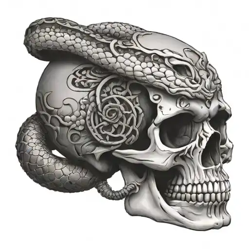 Skull And Snake