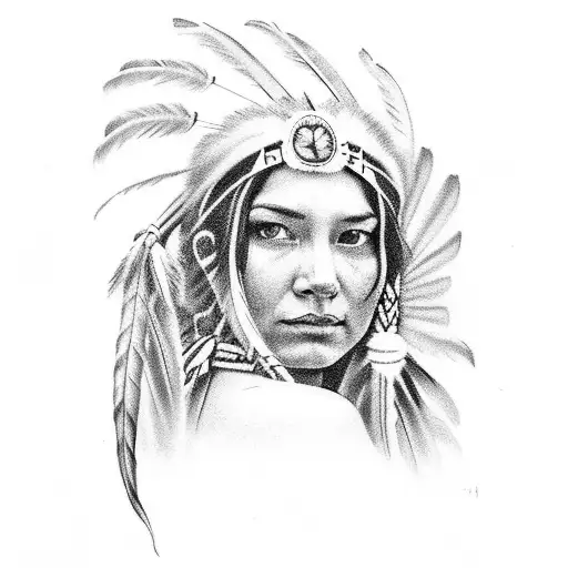 Native American Girl Pin Up