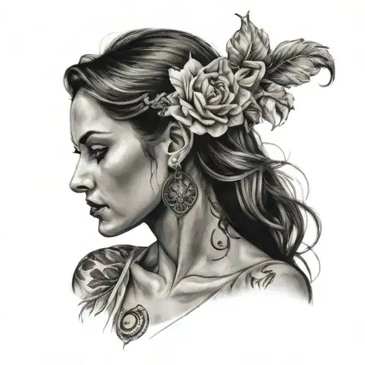 Highly Realistic Beatiful Woman Portrait