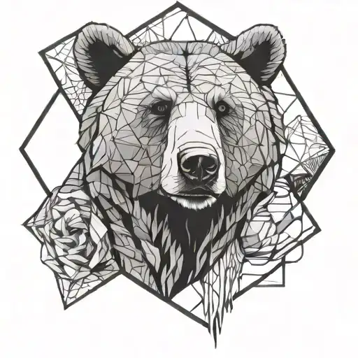 Bear Hexagon Inside