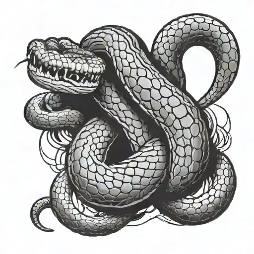 Snake Wrapped Around A Bomb