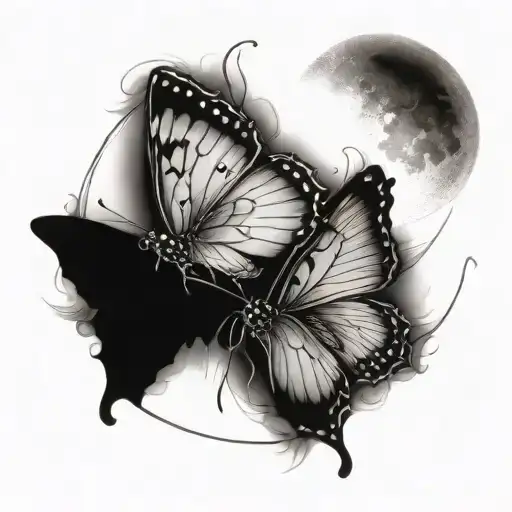 Butterfly And Half Moon