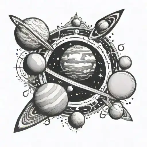 Space Surrounded By Planets