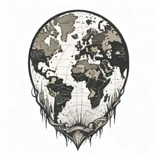 Stylized Map Of The World