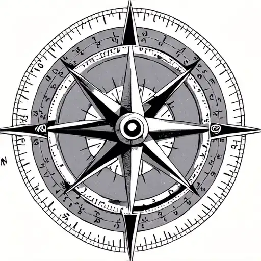 Vintage Compass Rose