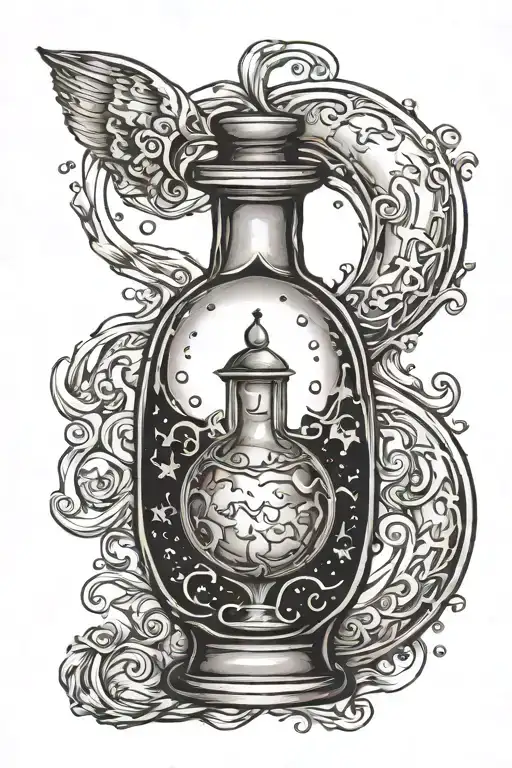 Moon In Potion Bottle