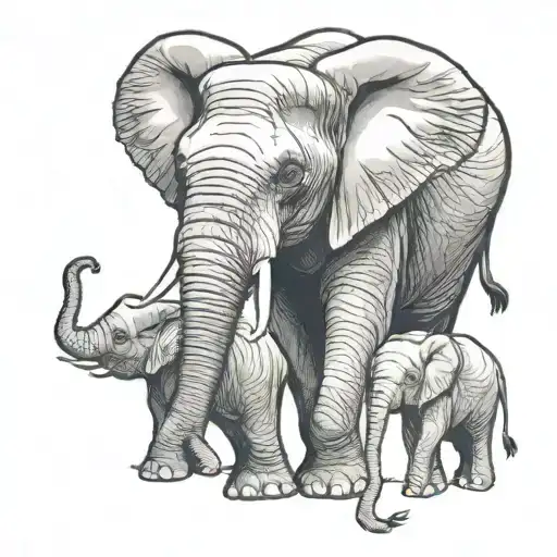 Elephant With Baby