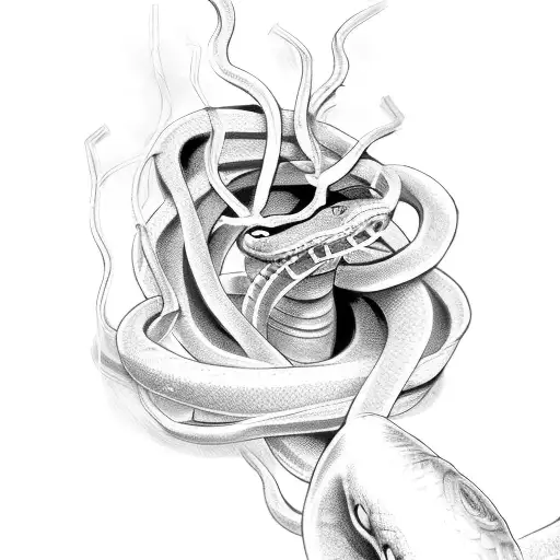 Snake Wrapped Around Collar Bone