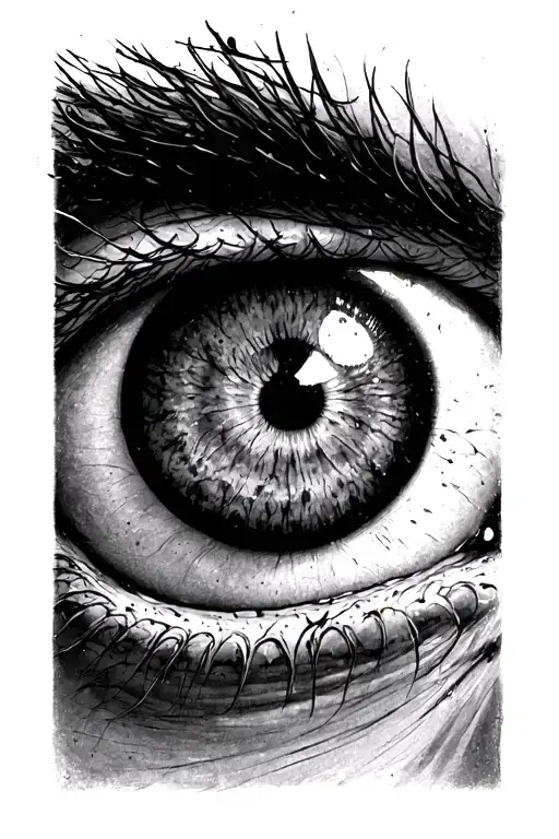 Creepy Eye With Weird Pupils