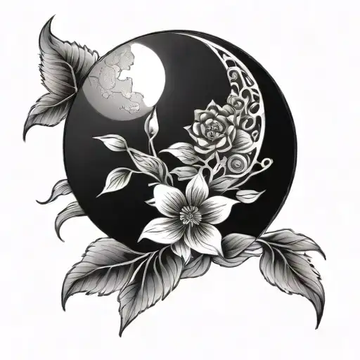 Moon And Flower